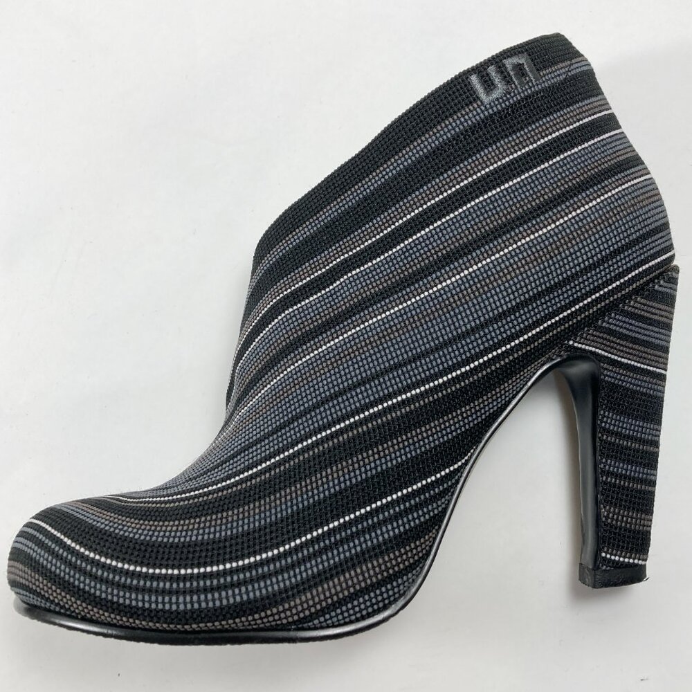 United Nude Black and Gray Striped Ankle Booties - Picture 9 of 9